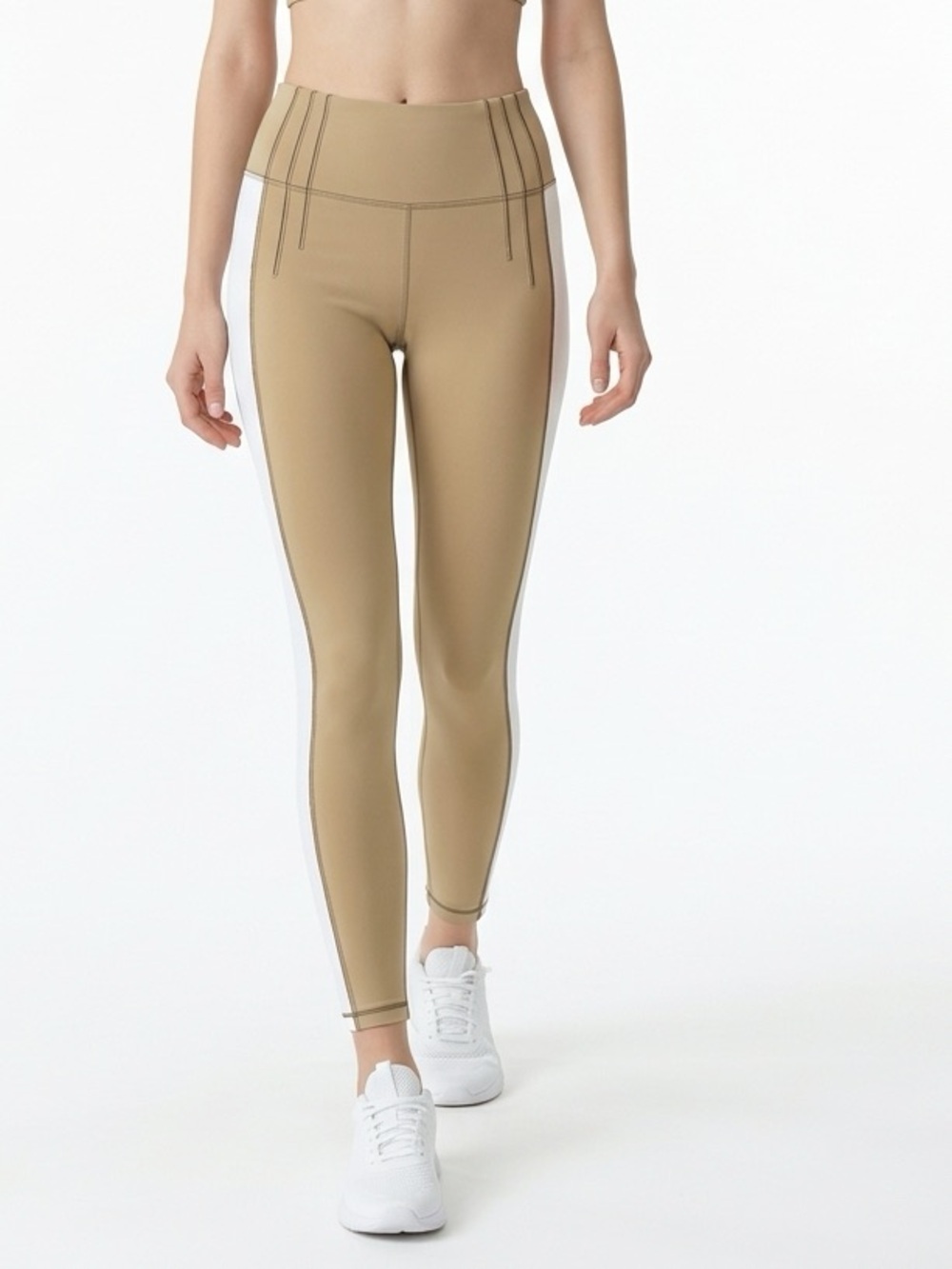 NWT Calia SZ L “Tan brown” corseted 7/8 length leggings/waist 28”-36”
